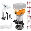 CDIYTOOL Router palmare senza fili per DeWalt batteria da 20 V, router palmare da 21 V 800 W per la lavorazione del legno, 6 velocità 10000-30000 giri/min strumento router motore brushless