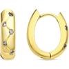 LUXENTER Orecchini Gruk finitura oro giallo 18k, Pequeño, Metallo, Nessuna pietra preziosa