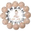 Kigniote 12 pezzi ciuccio clip di legno, bambino ciuccio catena clip ciuccio clip impedisce cadere o perdere il ciuccio ciuccio catena accessori per il fai da te ciuccio catena Crafting