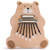 OESSUF Orso Kalimba pianoforte con libro di canzoni, strumento musicale in legno, strumento per pianoforte, regalo per bambini e adulti, principianti