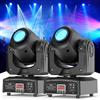 DazzlingStage Mini 50W Testa Mobile LED RGBW Luce da Festa Palcoscenico Lampada a Spot Beam con 8 Modelli 8 Colori Effetti Luminosi Wash Focus Controllo Vocale DMX512 per KTV Bar Palchi DJ 2 pezzi