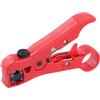 Gudalea Spelacavi per Cavi Coassiali e Cavi di Trasmissione Dati, 125mm Pinza Spelafili con Cutter, Spellacavi Elettrici per Doppini Intrecciati UTP/STP, Linee Telefoniche Piatte e RG-59/11/7/6, Rosso