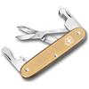 Victorinox Companion Slim Alox, Multiuso, Tascabile, 6 Funzioni, incl. Forbici, Strumento per apertura pacchi, Cacciavite, Swiss Made, Oro
