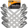 FOTYBEI Set di frese in metallo duro compatibile con Dremel 10 pezzi con gambo da 1/8 e testa di affilatura da 1/4 Accessori per bricolage, lavorazione del legno, intaglio del metallo, foratura, lucidatura