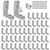 SUPAWAY 80 Staffe angolari con scanalatura a T Connettore angolare 3030 Giunto ad angolo retto Staffa angolare in lega di alluminio Scanalatura per profilo europeo standard in alluminio con 160 viti