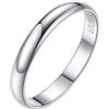 Silvora Anello per Donna Coppia 2/3/5mm Largo Anelli Amicizia Promessa Sollievo dallo Stress Argento Sterling/Oro Rosa Anelli Impilabili Personalizzabile Dimensioni IT dell'anello #7-27