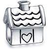 Bling Jewelry Cuore Nuovo Proprietario Di Casa Casa Famiglia Charm Bead Per Donne Adolescente Ossidato .925 Argento Adatto A Bracciale Europeo