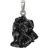 CLEVER SCHMUCK - Ciondolo Meteorite, vera stella cadente con passante in argento 925 e certificato
