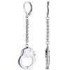 Bling Jewelry Coppie di partner Manette ombra grigia Leva indietro Pendenti Goccia orecchini per le donne fidanzata moglie calda Argento tono in acciaio inox
