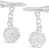 Alexander Castle Gemelli in argento Sterling a forma di pallina da golf e tee, regalo da uomo