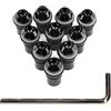 ANBOO 10 viti M5 x 16 mm per parabrezza moto, viti per pannello moto e una chiave a brugola per tutti i motocicli con parabrezza di dimensione M5 Adatto (Nero)