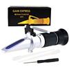 GAIN EXPRESS Rifrattometro antigelo batteria 3 in 1, -60 ~ 0 ° C Etilene / -50 ~ 0 ° C glicole propilenico / 1.100-1.400 Liquidi per batterie SGrvità, punto di congelamento del refrigerante del sistema di carica