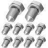 qiwuhai 10 Pz Vite Tappo Olio Motore, M14 x 1,5 mm Tappo per Riempimento Olio Cambio Automatico, Tappi di Scarico Olios Motore Auto con Anello di Tenuta per Maggior Parte delle Auto e Motociclette