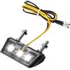 Toaluea Luce Targa Moto LED 12V, Universale Luci Targa Ciclomotore con 3 LED, Impermeabile Fanale Posteriore Mini per Tutti Modelli Moto e Quad, Luce Bianca