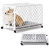 Gardner Pet Gabbia Pieghevole per Cani, Trasportino in Rete a Diamante, 76 X 48 X 49 Cm, Senza Montaggio, Con 4 Ruote Bloccabile, Vaschetta Estraibile, Gabbia Portatile per Cani di Taglia Media/Grande