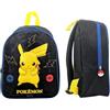 mybagstory - Zaino in velluto 3D - Pokémon - Nero - Bambino - Scuola