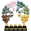 SmartDealsPro Set di dadi poliedrici a doppio colore con sacchetto per D&D DND RPG MTG Dungeon e Dragons Giochi da tavolo di ruolo a dadi D4 D6 D8 D10 D% D12 D20 (Set retrò a 6 colori)