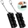 XINML Fidget - Set di chiavi meccaniche, con 2 clic neri per adulti, pulsante di pressione con clic chiaro, compatto per ufficio, viaggio e uso quotidiano
