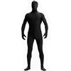 JZK S 160CM Costume intero aderente nero travestimento per 150~161cm (sotto 60kg) donne adulte bambini ragazzi, tuta elastica vestito ninja per scherzi feste Halloween costume tuta intera nera
