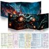 Byhoo DM Set di 2 ombrelloni per D&D 5E 2 temi, superficie impermeabile, tripla pieghevole (A4), compatibile con Player's Handbook