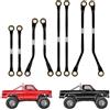 INJORA Gioco Elevato Collegamento CNC Alluminio Collegamento del Telaio per TRX4M High Trail K10 Upgrade 1/18 RC Crawler,Nero