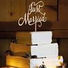 Miss-shop Just Married Cake Topper,Sposa Decorazione Torta di Legno, per Mr & Mrs Wedding Cake Topper Decorazione