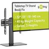 goobay Supporto TV da Pavimento 32-55 Pollici Girevole 35 Gradi Regolabile in Altezza Compatibile VESA Fino a 40 kg Base in Vetro - 58524