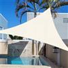 Cool Area Tenda a Vela Triangolare 5x5x7m Traspirante HDPE Vela ombreggiante Protezione Raggi UV parasole per Giardino Esterno Terrazza-Crema