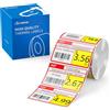 CLABEL 1 Rotolo di Etichette Termiche 50x30mm per Prezzi, Etichette Adesive Resistenti per Stampante di Etichette per Cartellini Prezzo in Negozi Mercati e Vendita al Dettaglio, 230 etichette/rotolo