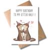 WBdesignz Biglietto di auguri di compleanno con busta, biglietto di compleanno Happy Birthday to my otter half! Grazioso biglietto di auguri romantico per compleanno, biglietto di compleanno lontra