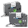 Exsun 2x Nastro per Etichette da 12 mm 0,47'' Compatibile con Brother TZe-231 TZe231 TZ231 TZC231 Nastro per Etichette P-touch PT-H105 H107 E100 D600 H100R H110 H101C H100LB H200 D400 Nero su Bianco