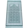 ihvan online, Tappeto da preghiera musulmano in morbido peluche Lux, Janamaz, Sajadah, morbido tappeto da preghiera islamica, regali islamici, tappetino da preghiera, elegante, colore: blu