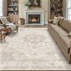 PureCozy Vintage Tappeto Salotto 300x400cm Beige Camera da Letto Antiscivolo Lavabile Tappeti Sala Soggiorno Cameretta Ufficio Grande Carpet Pelo Corto Morbido Rug