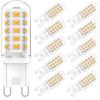 RuLEDne Lampadine G9 LED 3W Equivalente 33W 40W 50W G9 Alogena Lampada, Bianco Caldo 3000K, 320LM, 360 Gradi, Senza Scintillio, CRI 83+, AC/DC 220-240V, Non Dimmerabile, Confezione da 5 (Bianco Caldo 2700K 10