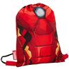 Marvel, zaino da palestra con cordino, per bambini, motivo: Iron Man, Rosso (Rosso) - MNCK13215