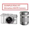 OLYMPUS PEN E-P7 Fotocamera Mirrorless BIANCA 14-42mm EZ + 40-150mm R Lens Ki...