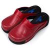 terlik sabo ortopedik terlik Terlik Sabo Zeppa Suola ST024 Zoccoli in Pelle Pantofole Sabot Scarpe, Donna, Rosso Nero, EU 39