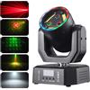 OEING Mini luci a testa mobile a LED Effetto 3IN1 Luci stroboscopiche da palco a LED Luci laser per DJ con striscia LED per feste in discoteca, vacanze di nozze