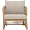 Bloomingville - Poltrona imbottita Penzano - Beige - Polyrattan intrecciato