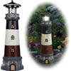 DOITOOL Faro ad energia solare, 15 faro solare alto con rotante, luce solare per esterni a LED rotante statua per giardino prato, nero