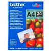 Brother Carta fotografica A4 lucida inkjet Brother Premium (260 gr) - 20 fogli - 21 x 29,7 cm
