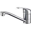 ROVATE Rubinetto classico per lavello da cucina con maniglia singola, in ottone, girevole a 360 gradi, rubinetto miscelatore monoforo, cromato