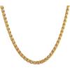 U7 Collana Uomo Oro Catena Grano Spiga Robusta Ipoallergenica Catenina Uomo Acciaio inossidabile Larghezza 3 mm - 66 cm Colore Placcato Oro 18K Confezione Regalo Natale Compleanno