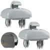 LEIBOCHAO 2 Pezzi Clip per Visiera Auto, Supporto Parasole per Auto, Gancio Parasole Staffa Sostituzione Compatibile con A1 A3 A4 A5 Q3 Q5 (8E0 857 562) A7 B6 B7 B8 S4 S5, Grigio
