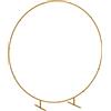 Outsunny Arco da Giardino in Acciaio, Archetto Nuziale Rotondo per Palloncini e Piante Rampicanti per Cerimonie, Compleanni ed Eventi, 222x60x224 cm, Oro | Aosom Italy