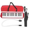 LCCEERD 32 Tasti Melodica Tastiera, Pianola Scuola Media con Bocchino per Cornetta per Esibizione Musicale, Diamonica 32 Tasti per Studenti, Principianti, Appassionato di Musica (Red)