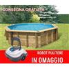 Piscina in legno Ø 5,80 m ottagonale Ocea 580 Ubbink