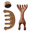 AffeGifts Pettine Per Massaggio in Legno Con Denti Larghi, 2pcs Sandalo Massaggiatore Testa No Static Wide Tooth Scalp Pettine Gua Sha Pettine Strumento di Massaggio Del Corpo per Uomini e Donne Rilassanti