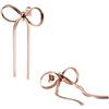 Purelei Orecchini a fiocco, impermeabili, eleganti orecchini a forma di fiocco in effetto catena a serpente, acciaio inox e placcatura in oro 14 K/18 carati, giocosi e raffinati per occasioni speciali