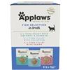 APPLAWS Cat Pouch Multipack Fish Selection Cibo umido per gatti con pesce 12 x 70 g